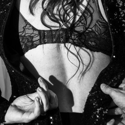 NEW YORK-  MAY 3 : Melissa Errico is fitted for an evening gown by Eric Winterling inside the fitting room at his company's atelier on Monday, May 3, 2021, in New York City.  (Photo by Landon Nordeman)