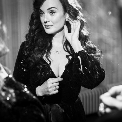 NEW YORK-  MAY 3 : Melissa Errico is fitted for an evening gown by Eric Winterling inside the fitting room at his company's atelier on Monday, May 3, 2021, in New York City.  (Photo by Landon Nordeman)